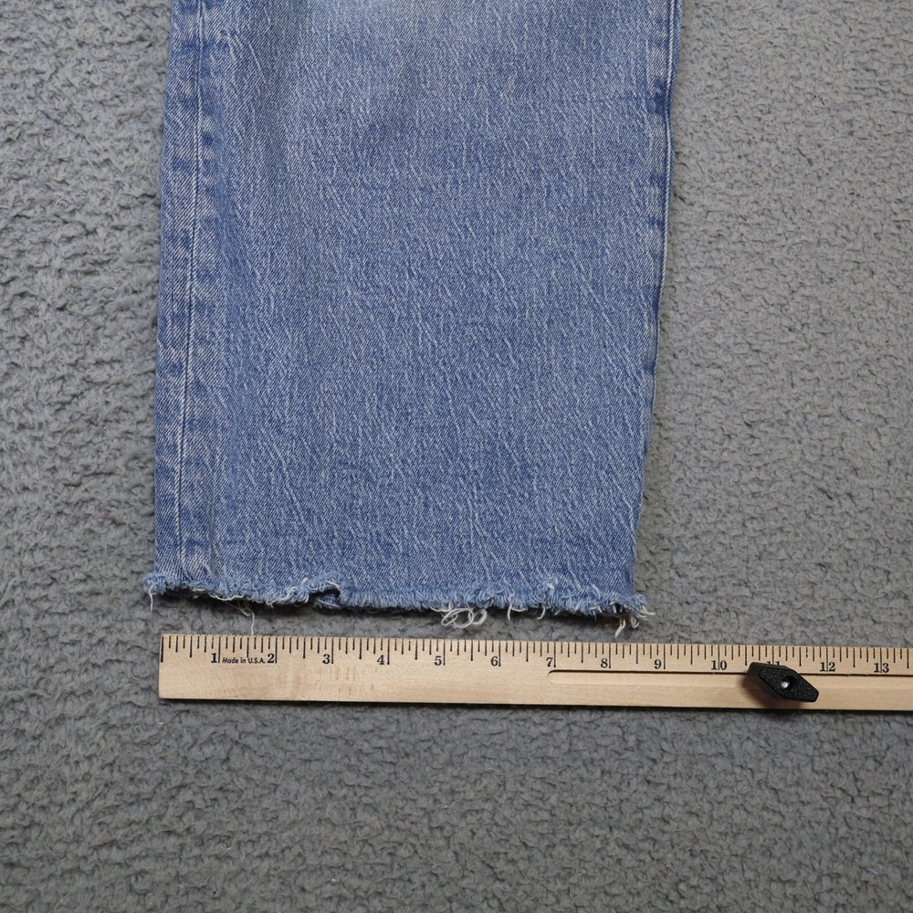 Madewell The Perfect Vintage Wide-Leg Crop Jean Light Wash Raw Hem 28 - Picture 8 of 11